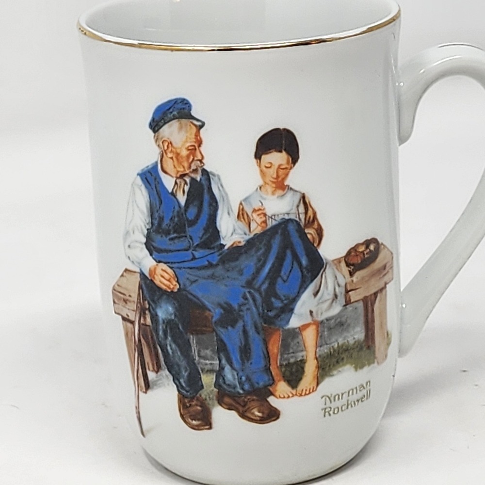 The Lighthouse Keepers Daughter Norman Rockwell Museum 1982 Coffee Mug Cup Glass